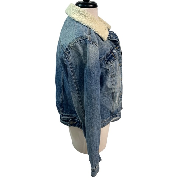 Mossimo Blue Jean Sherpa Collar Jacket - Picture 3 of 8
